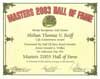 Shihan Thomas V. Reiff - Life Achievement Award and Induction into the Masters 2003 Hall of Fame